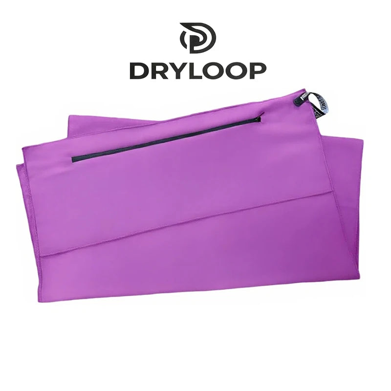 Serviette de sport avec poche zippée, choix de couleurs assorties