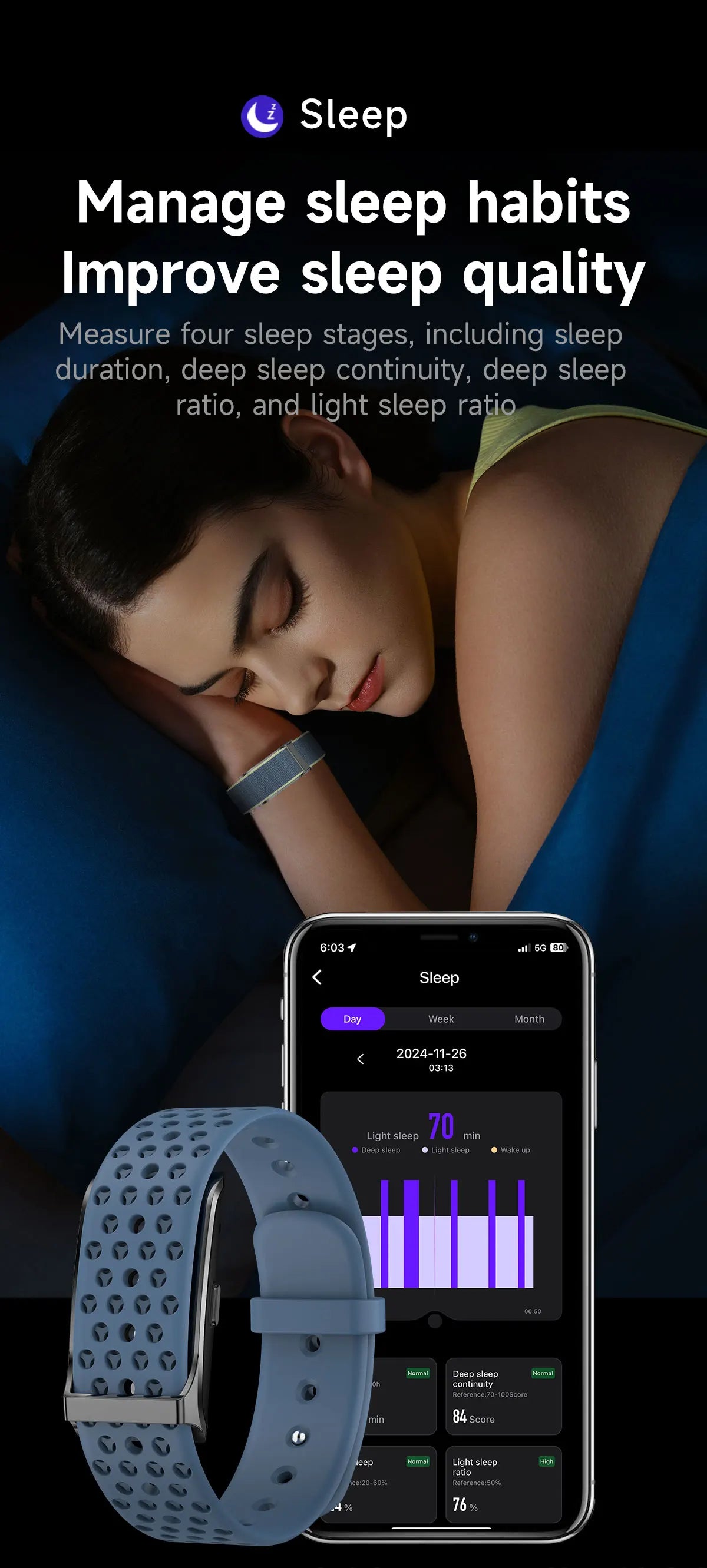 Bracelet fitness connectée