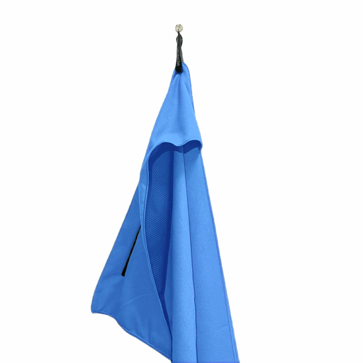 Serviette de sport avec poche zippée, choix de couleurs assorties