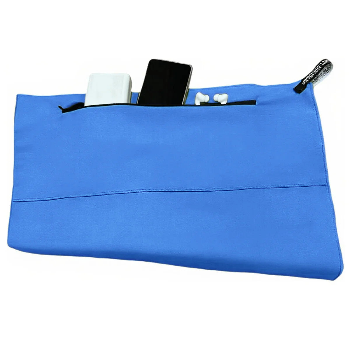 Serviette de sport avec poche zippée, choix de couleurs assorties